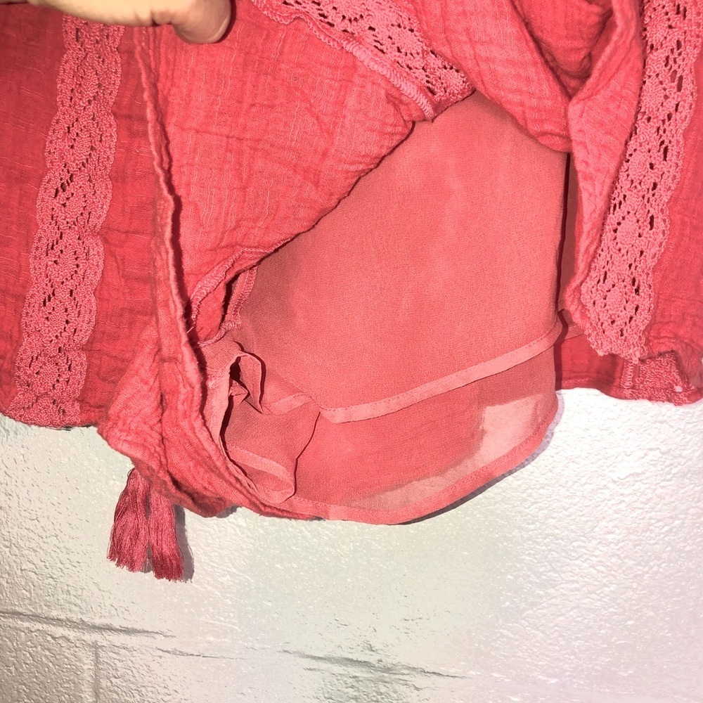 American Eagle Rust Crochet Shorts XL/TG - Picture 6 of 6